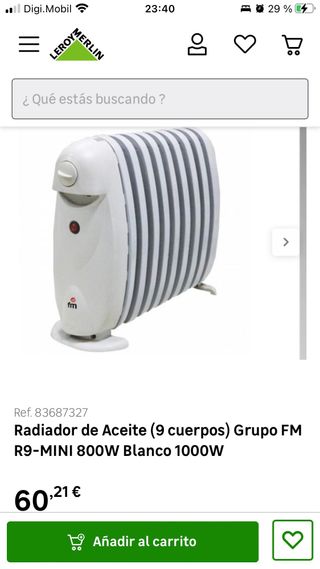 Radiador de aceite mini