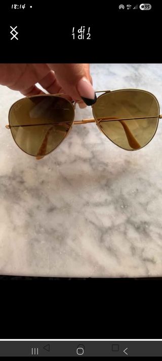 Occhiali da sole Ray-Ban marroni/oro