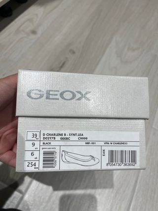 Manoletinas Geox Negras Mujer Talla 38