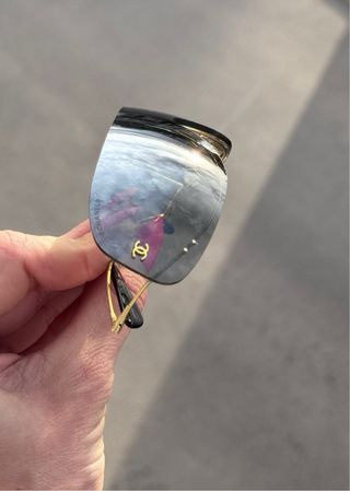 Gafas Chanel Máscara Logo Dorado Vintage