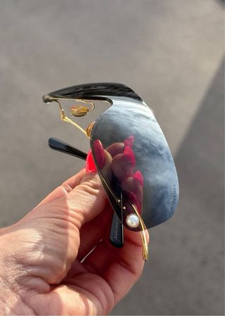 Gafas Chanel Máscara Logo Dorado Vintage