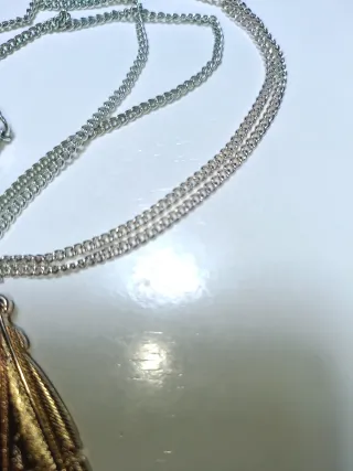 Colgante plumas dorado y plateado Bijou Brigitte