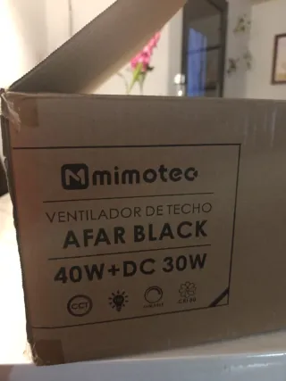 Lámpara Ventilador Techo LED Negra
