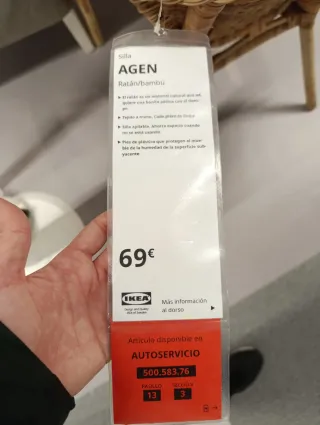 Silla AGEN Ikea Ratán