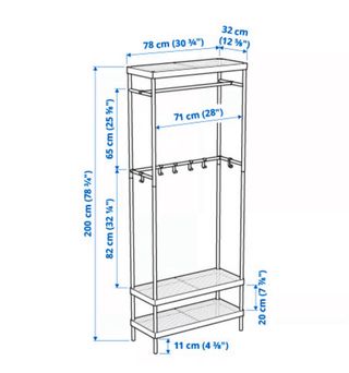 Recibidor Ikea perchero y zapatero