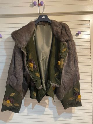 Abrigo de conejo y piel