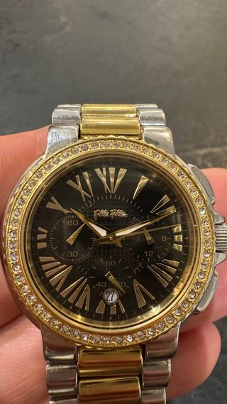 Reloj Follie Follie Negro y Dorado