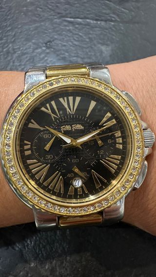 Reloj Follie Follie Negro y Dorado