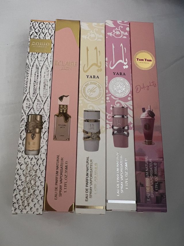 Lote 5 Perfumes Lattafa Yara Dorado Rosa