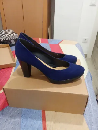 Zapatos Tonyman Tacon Azul Talla 39