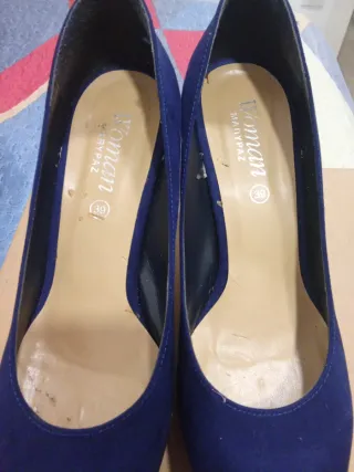 Zapatos Tonyman Tacon Azul Talla 39