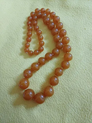 Collana simil ambra marrone/arancio