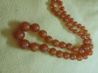 Collana simil ambra marrone/arancio