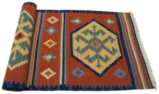 198x69 CM Autentico KILIM India Nuovo (farah1970)