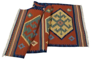 198x69 CM Autentico KILIM India Nuovo (farah1970)