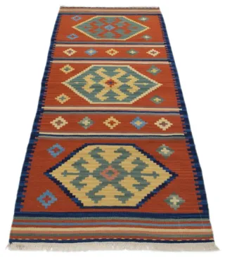 198x69 CM Autentico KILIM India Nuovo (farah1970)