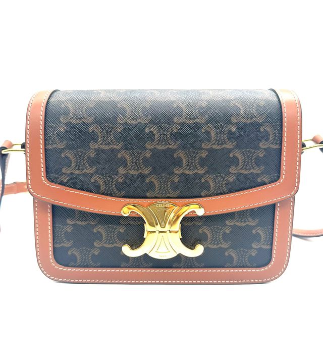 Bolso Celine Triomphe Marrón y Dorado