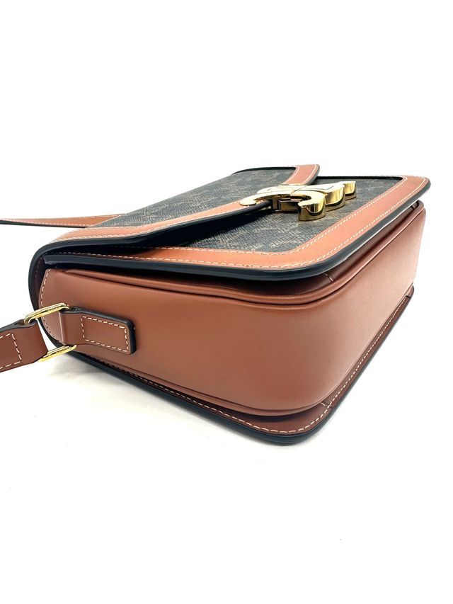 Bolso Celine Triomphe Marrón y Dorado