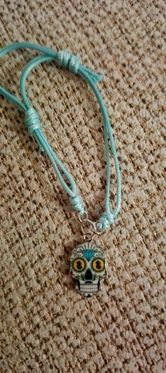 Pulsera Calavera Mexicana Azul