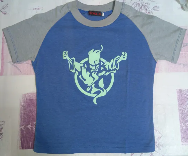 Maglietta Kill One XS blu e grigia