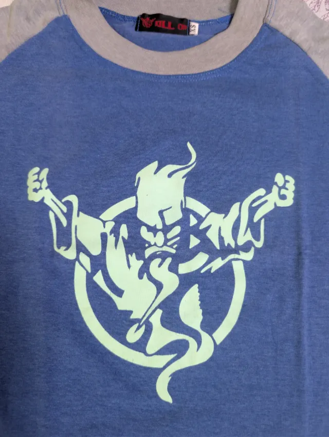 Maglietta Kill One XS blu e grigia