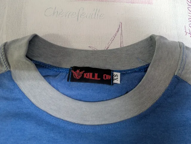 Maglietta Kill One XS blu e grigia