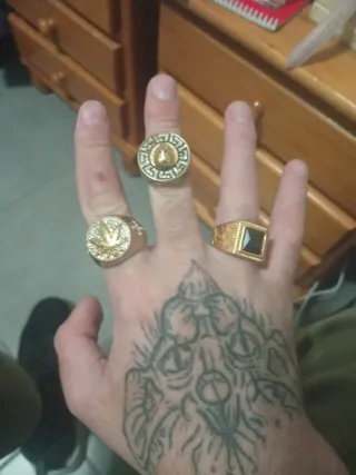 Lote 4 Anillos Dorados