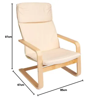 2 Mecedoras de madera y tela