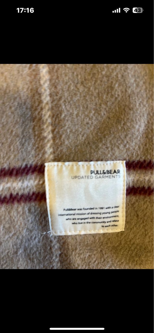 Cazadora de hombre a cuadros beige y marrón