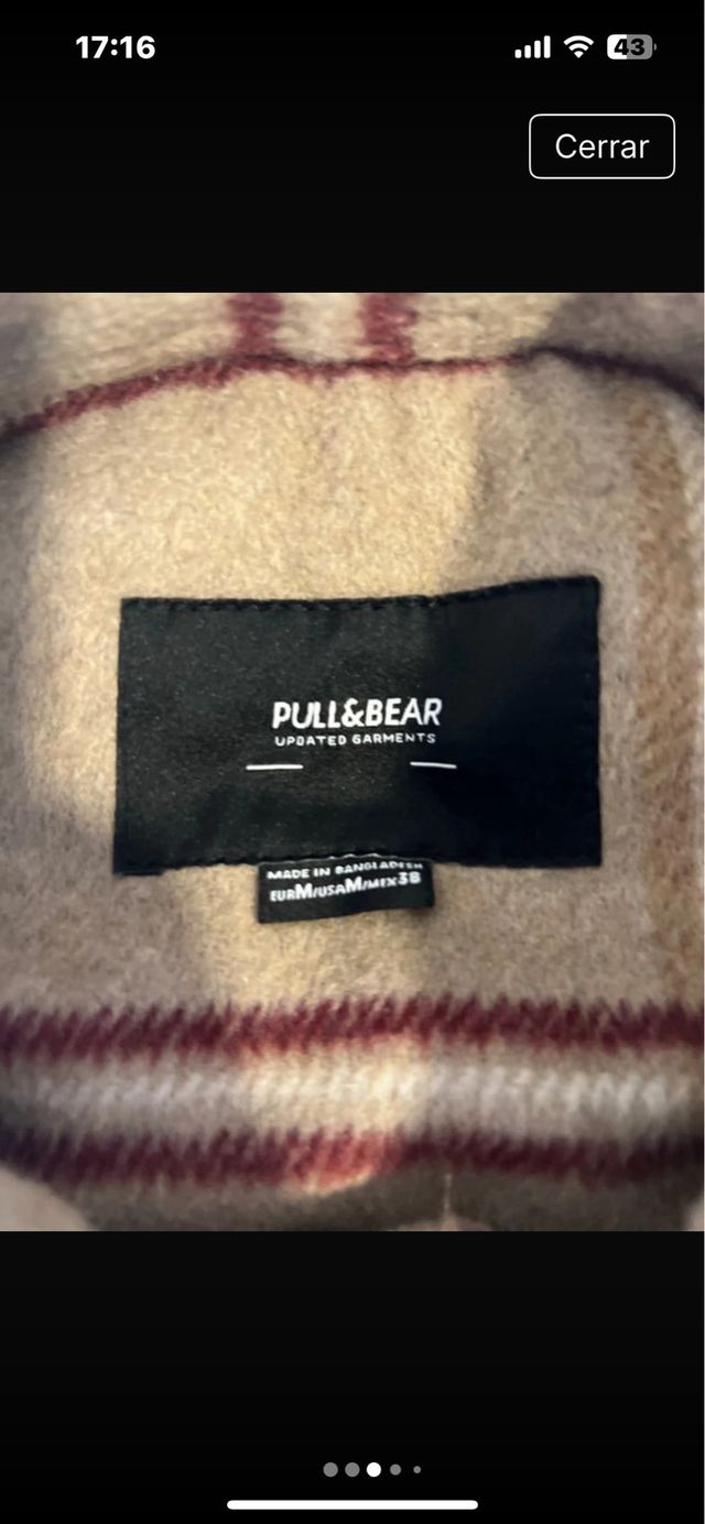 Cazadora de hombre a cuadros beige y marrón