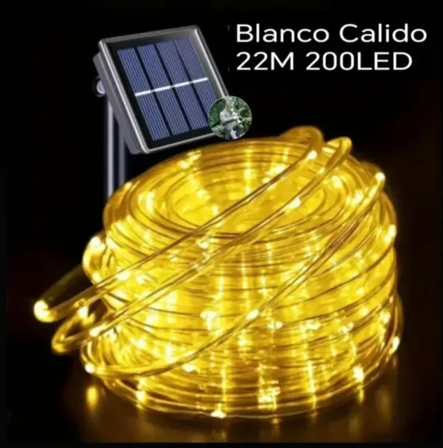 Guirnalda Solar LED 200 Luces Navidad
