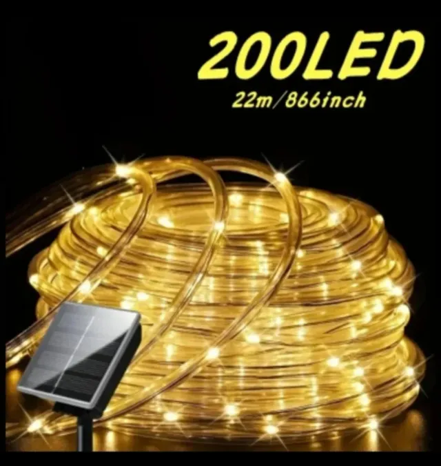 Guirnalda Solar LED 200 Luces Navidad