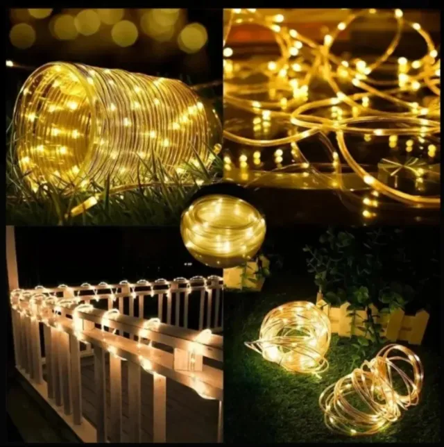 Guirnalda Solar LED 200 Luces Navidad