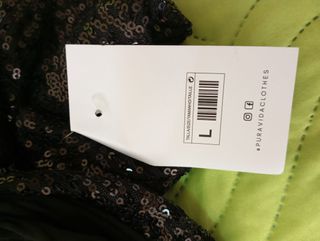 Blusa fiesta lentejuelas negra Talla L