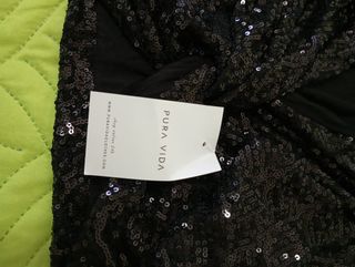 Blusa fiesta lentejuelas negra Talla L