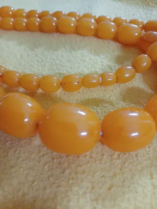 Collana ovale simil ambra