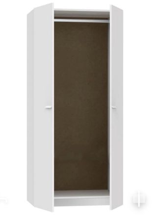 Armario blanco y naranja