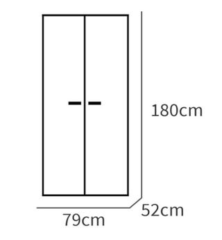 Armario blanco y naranja