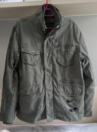 Cazadora hombre verde forro pelo