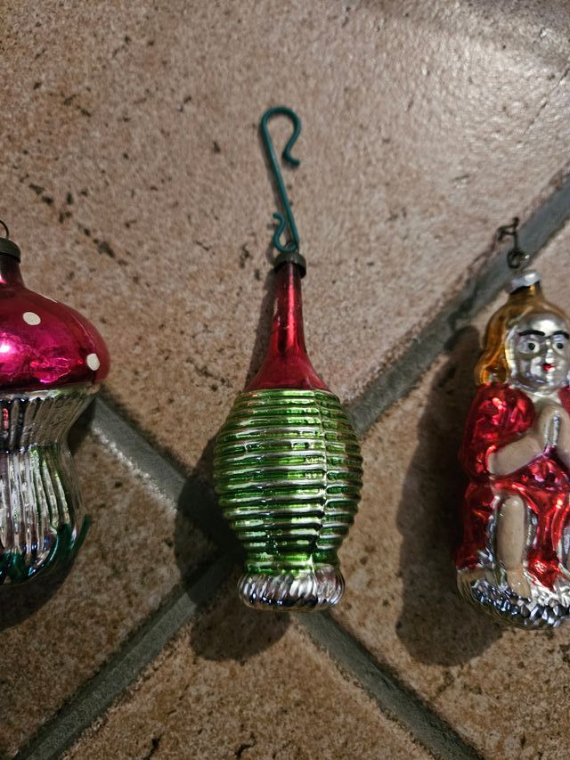 Palline Natale Vetro Soffiato Anni '60