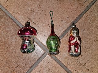 Palline Natale Vetro Soffiato Anni '60