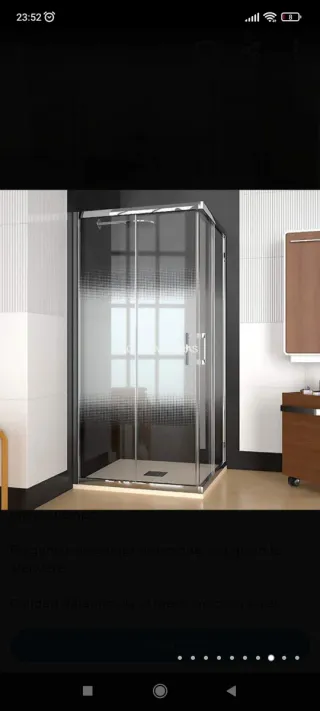 Instalación de mampara, cambio de plata de ducha..