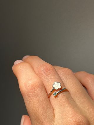 Anillo Plata 925 Esmeralda Natural Colombiana