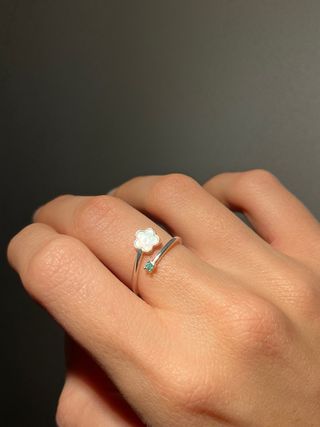 Anillo Plata 925 Esmeralda Natural Colombiana