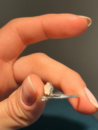 Anillo Plata 925 Esmeralda Natural Colombiana