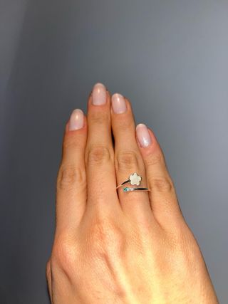 Anillo Plata 925 Esmeralda Natural Colombiana