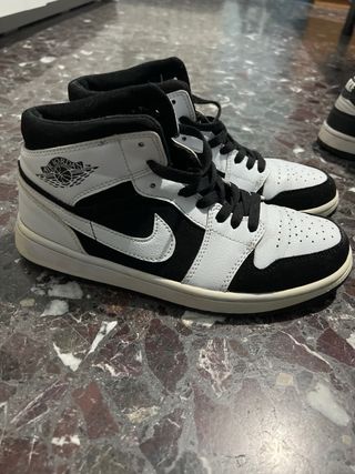 Air Jordan Scarpe Alte Bianche e Nere