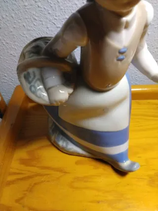 Figura Lladro Niña Cesta Azul