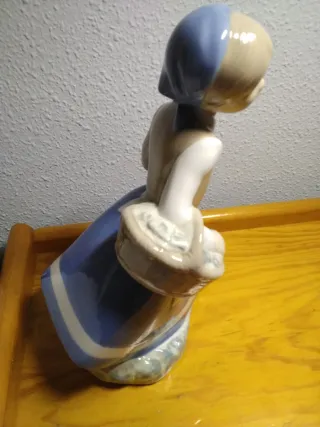 Figura Lladro Niña Cesta Azul
