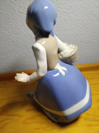 Figura Lladro Niña Cesta Azul